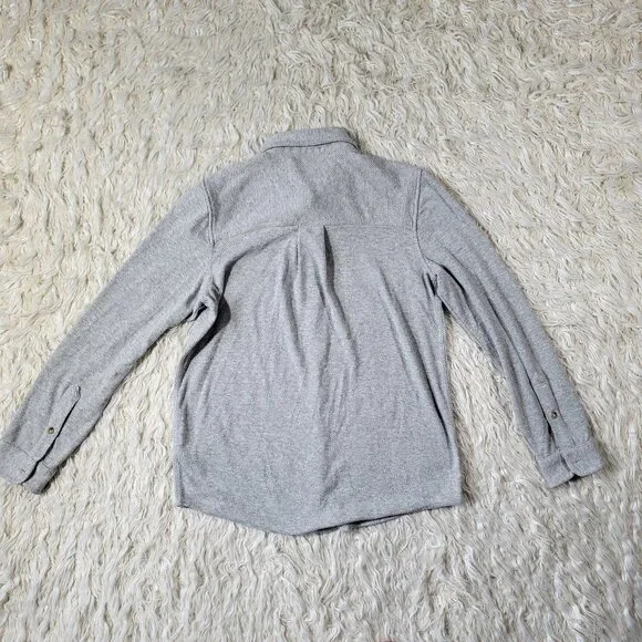 Faherty Legend Sweater Shirt - Fossil Grey Twill - Size M